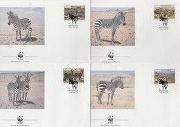 1991 WWF: Zebra Sor Mi 702-705 4 Db FDC-n - Otros & Sin Clasificación