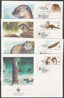 1987 WWF Vidrák Sor Mi 3107-3110 4 FDC - Otros & Sin Clasificación