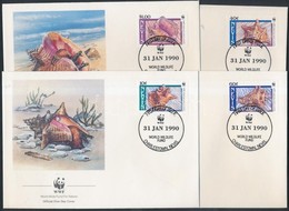 1990 WWF: Csigák Sor Mi 523-526 4 FDC-n - Andere & Zonder Classificatie