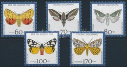 ** 1992 Lepkék Sor,
Butterfly Set
Mi 1602-1606 - Andere & Zonder Classificatie