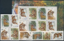 ** 1993 Tigris Sor + Kisív + Négyestömb Mi 343-346 - Autres & Non Classés