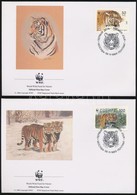 1993 WWF: Szibériai Tigris Sor 4 Db FDC-n Mi 343-346 - Autres & Non Classés