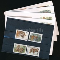 ** 1993 WWF: Tigrisek Sor Mi 343-346 + 4 Db FDC (gumihiba/gum Disturbance) - Otros & Sin Clasificación