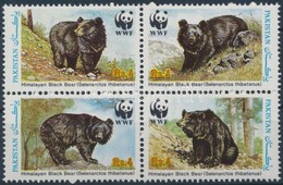 ** 1989 WWF Galléros Medve Sor Négyestömb + 4 FDC Mi 759-762 - Andere & Zonder Classificatie