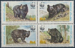 ** 1989 WWF Örvös Medve Négyestömb + 4 FDC Mi 759-762 - Other & Unclassified