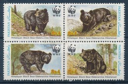 ** 1989 WWF: Medve Négyestömb Mi 759-762 + 4 Db FDC (gumihiba / Gum Disturbance) - Andere & Zonder Classificatie