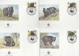 1989 WWF: Medve Sor Mi 759-762 4 Db FDC-n - Other & Unclassified
