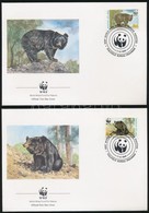 ** 1989 WWF: Örvös Medve Négyestömb Mi 759-762 + 4 Db FDC-n - Otros & Sin Clasificación