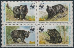 ** 1989 WWF: Örvös Medve Sor 4-es Tömbben Mi 759-762 - Other & Unclassified