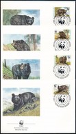 1989 WWF: Örvös Medve Sor Mi 759-762 4 Db FDC-n - Otros & Sin Clasificación