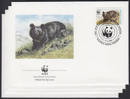 1989 Örvös Medve Sor Mi 759-762 4 Db FDC - Andere & Zonder Classificatie