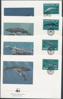 ** 1983 WWF Bálnák Négyestömb + 4 FDC Mi 20-23 - Other & Unclassified