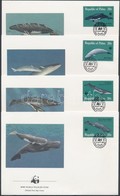 ** 1983 WWF Bálnák Négyestömb + 4 FDC Mi 20-23 - Other & Unclassified