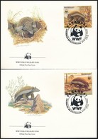 1985 WWF: Vízidisznó Sor Záróértékei Mi 3854-3857 4 Db FDC-n - Autres & Non Classés