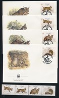 ** 1988 WWF: Hiúz Négyescsík Mi 1741-1744 + 4 FDC (pici Gumi Hiba) - Andere & Zonder Classificatie