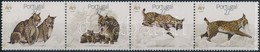 ** 1988 WWF: Hiúzok Négyescsík Mi 1741-1744 + 4 Db FDC (gumihiba/gum Disturbance) - Otros & Sin Clasificación