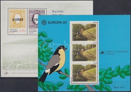 ** 1980-1986 112 éves Az Első Azori Bélyeg Blokk + Europa CEPT: Környezetvédelem Blokk Mi 1, 7 - Other & Unclassified