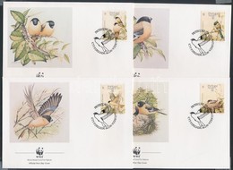 1990 WWF Azori-szigeteki Süvöltő Sor 4 FDC-n Mi 405-408 - Other & Unclassified