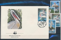 ** 1984 WWF: Pelikán Sor + 4 Db FDC Mi 4104-4107 - Otros & Sin Clasificación