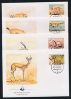 1987 WWF: Homoki Gazella  Mi 1753-1756 4 FDC-n - Otros & Sin Clasificación