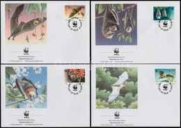 1993 WWF Denevérek Sor 4 FDC-n Mi 754-757 - Otros & Sin Clasificación