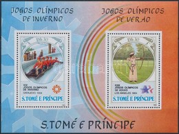 ** 1983 Olimpiai Játékok 1984, Szarajevó és Los Angeles Blokk,
Olympic Games 1984, Sarajevo And Los Angeles Block
Mi 142 - Andere & Zonder Classificatie