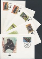 1983 WWF Majmok Sor Mi 713-716 (716 Kétszer) 5 FDC - Otros & Sin Clasificación