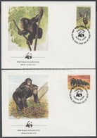 1983 WWF: Csimpánzok Sor 4 Db FDC-n Mi 713-716 - Andere & Zonder Classificatie