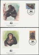 1983 WWF: Csimpánzok Sor Mi 713-716 4 Db FDC-n - Otros & Sin Clasificación