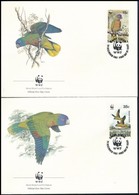 1987 WWF: Papagáj Sor 4 Db FDC-n Mi 909-912 - Andere & Zonder Classificatie