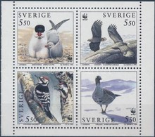 ** 1994 WWF Madarak ívsarki Négyestömb Bélyegfüzetből + 4 FDC 1847-1850 - Other & Unclassified