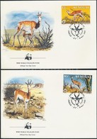 1986 WWF: Dámagazella Sor Mi 875-878 4 Db FDC-n - Andere & Zonder Classificatie