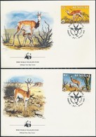 1986 WWF: Dámagazella Sor Mi 875-878 4 Db FDC-n - Otros & Sin Clasificación