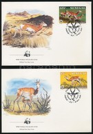 1986 WWF: Gazella Sor Mi 875-878 4 Db FDC-n - Autres & Non Classés