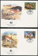 1986 WWF: Gazella Sor Mi 875-878 4 Db FDC-n - Autres & Non Classés