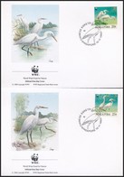 ** 1993 WWF: Kócsagok Sor 4 Db FDC-n + Négyescsík Mi 705-708 - Other & Unclassified