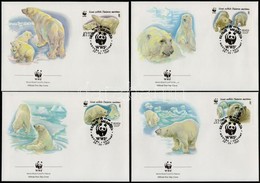 ** 1987 WWF: Jegesmedvék Sor Mi 5694-5697 + 4 FDC - Andere & Zonder Classificatie