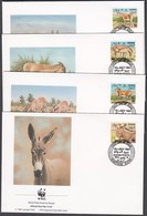 1994 Núbiai Vadszamár Sor Mi 471-474 4 FDC - Otros & Sin Clasificación