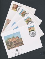 ** 1994 WWF Núbiai Vadszamár Sor + 4 FDC Mi 471-474 - Otros & Sin Clasificación