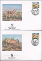 ** 1994 WWF: Vadszamár Sor 4 FDC-n + Sor Mi 471-474 - Other & Unclassified