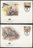 1987 WWF: Fehér Orrszarvú Sor Mi 528-531 4 Db FDC-n - Otros & Sin Clasificación