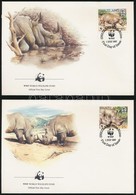 1987 WWF: Fehér Orrszarvú Sor Mi 528-531 4 Db FDC-n - Other & Unclassified