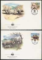 1987 WWF: Szélesszájú Orrszarvú Sor Mi 528-531 4 Db FDC-n - Other & Unclassified