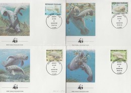 1984 WWF: Dugong Sor Mi 1763-1766 4 Db FDC-n - Autres & Non Classés