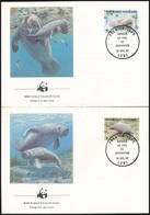 1987 WWF: Tengeri Tehén Sor Mi 2042-2045 4 Db FDC-n - Other & Unclassified