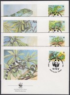 1990 WWF Szalagos Leguán Sor Mi 1140-1143 4 FDC - Autres & Non Classés