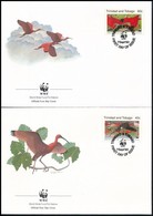 1990 WWF: Skarlátbalta, Madár Sor Mi 596-599 4 Db FDC-n - Autres & Non Classés