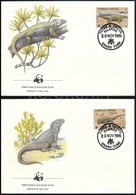 1986 WWF: Leguán Sor Mi 777-780 4 Db FDC-n - Autres & Non Classés