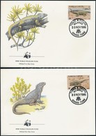 1986 WWF: Orrszarvú Leguán Sor Mi 777-780 4 Db FDC-n - Andere & Zonder Classificatie