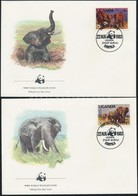 1983 WWF Afrikai Elefánt (I.) Sor Mi 361A-364A 4 Db FDC-n - Andere & Zonder Classificatie